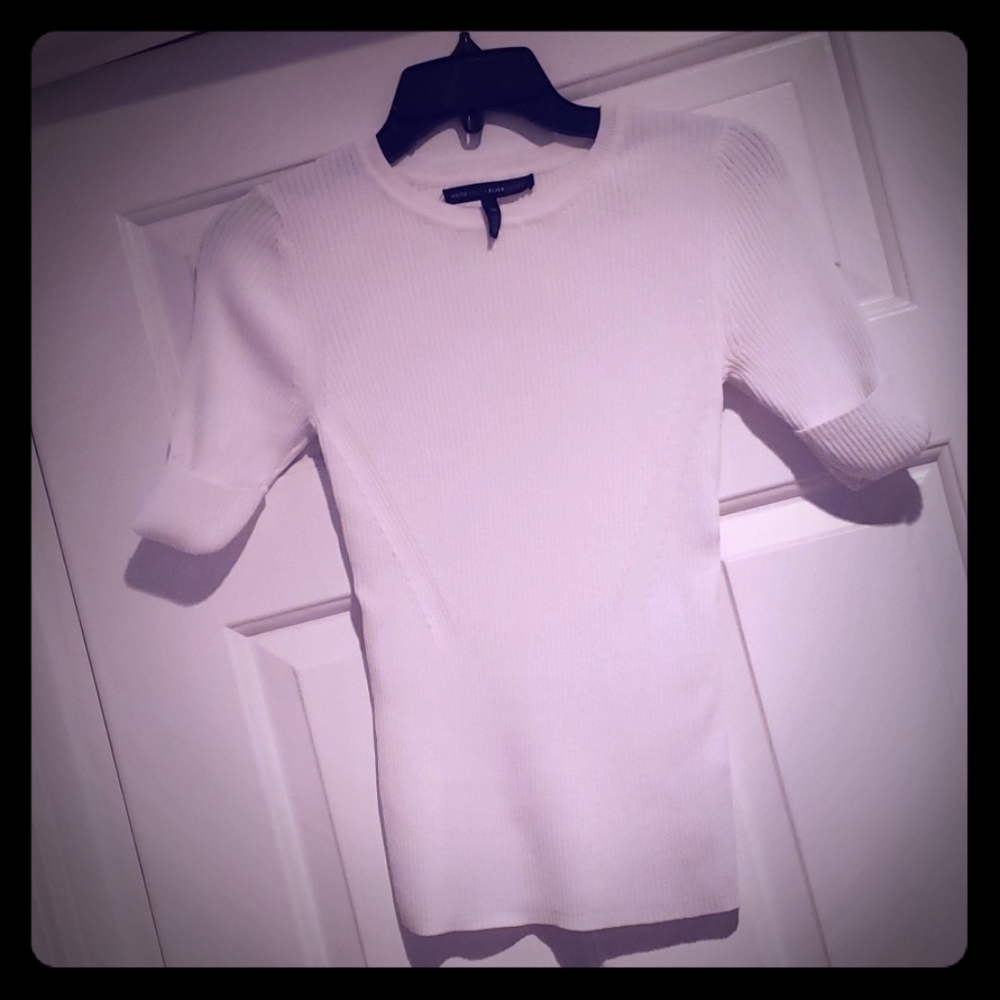 WHBM short sleeved ribbed sweater